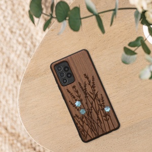 Husa Kwmobile pentru Samsung Galaxy A52/Galaxy A52 5G/Galaxy A52s 5G, Maro, Lemn/Silicon, 54354.16 - Img 5