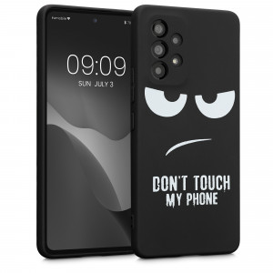 Husa Kwmobile pentru Samsung Galaxy A53 5G, Silicon, Negru/Alb, 58241.02 - Img 1
