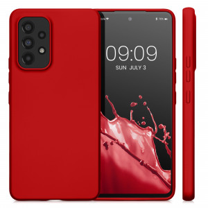 Husa Kwmobile pentru Samsung Galaxy A53 5G, Silicon, Rosu, 57958.36 - Img 2