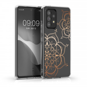 Husa Kwmobile pentru Samsung Galaxy A53 5G, Silicon, Transparent/Rose Gold, 58800.02 - Img 1
