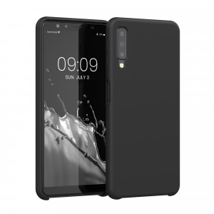 Husa Kwmobile pentru Samsung Galaxy A7 (2018), Silicon, Negru, 47730.01 - Img 1