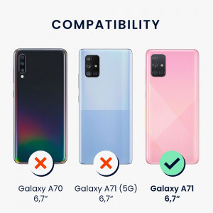 Husa kwmobile pentru Samsung Galaxy A71, Silicon, Albastru, 51209.202 - Img 6