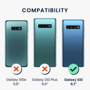 Husa kwmobile pentru Samsung Galaxy S10, Silicon, Albastru, 47732.228 - Img 5