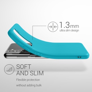 Husa Kwmobile pentru Samsung Galaxy S21, Albastru deschis, Silicon, KWM000012BS041C - Img 7