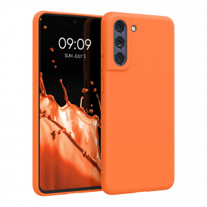 Husa Kwmobile pentru Samsung Galaxy S21 FE, Silicon, Portocaliu, 55484.150 - Img 1