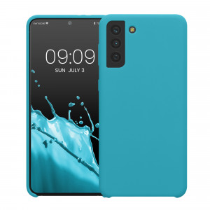 Husa kwmobile pentru Samsung Galaxy S21 Plus, Silicon, Albastru, 54066.205 - Img 2