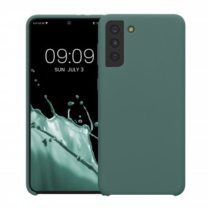 Husa Kwmobile pentru Samsung Galaxy S21 Plus, Silicon, Verde, 54066.169 - Img 2