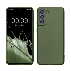 Husa Kwmobile pentru Samsung Galaxy S21, Verde inchis, Silicon, KWM000012BU017C - Img 1