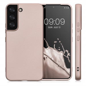 Husa Kwmobile pentru Samsung Galaxy S22, Silicon, Auriu, 56757.66 - Img 2
