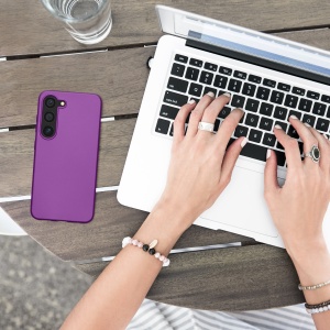 Husa Kwmobile pentru Samsung Galaxy S23, Violet, Silicon, 60312.24 - Img 5