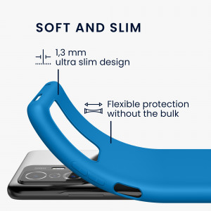 Husa Kwmobile pentru Xiaomi 11T/11T Pro, Silicon, Albastru, 56245.224 - Img 3