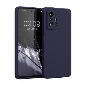 Husa Kwmobile pentru Xiaomi 11T/11T Pro, Silicon, Albastru, 56573.186 - Img 1