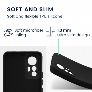 Husa Kwmobile pentru Xiaomi 12 Lite, Silicon, Negru, 59405.01 - Img 3