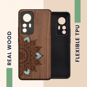 Husa Kwmobile pentru Xiaomi 12T/12T Pro, Multicolor, Lemn/Silicon, 60150.09 - Img 5
