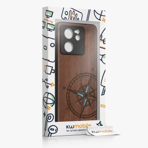Husa Kwmobile pentru Xiaomi 13T/13T Pro, Maro/Albastru, Lemn, KWM000020IR002C - Img 8