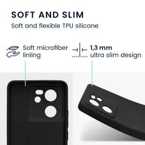 Husa Kwmobile pentru Xiaomi 13T/13T Pro, Negru, Silicon, KWM000020IU001C - Img 5