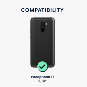 Husa kwmobile pentru Xiaomi Pocophone F1, Silicon, Gri, 46368.232 - Img 1