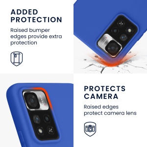 Husa Kwmobile pentru Xiaomi Redmi Note 11 Pro Plus 5G/Note 11 Pro Plus 5G, Albastru, Silicon, KWM000015PY013C - Img 4