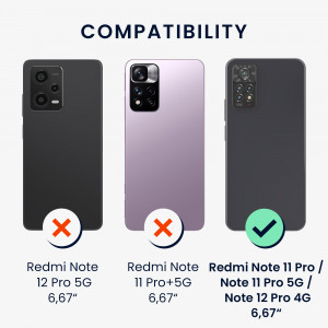 Husa kwmobile pentru Xiaomi Redmi Note 11 Pro/Redmi Note 11 Pro 5G/Redmi Note 12 Pro , Silicon, Verde, 57373.206 - Img 4