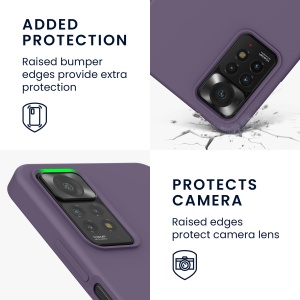 Husa Kwmobile pentru Xiaomi Redmi Note 11 Pro/Redmi Note 11 Pro 5G/Redmi Note 12 Pro, Mov inchis, Silicon, KWM0000151A057C - Img 3