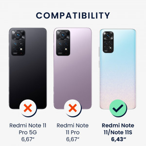 Husa Kwmobile pentru Xiaomi Redmi Note 11/Redmi Note 11s, Silicon, Albastru, 57368.234 - Img 6