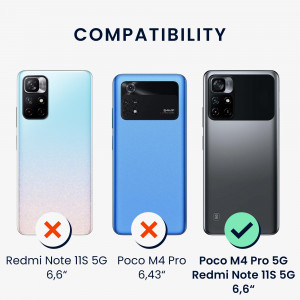 Husa Kwmobile pentru Xiaomi Redmi Note 11S 5G/Poco M4 Pro 5G, Silicon, Negru, 57024.01 - Img 6