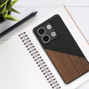 Husa Kwmobile pentru Xiaomi Redmi Note 13, Maro/Negru, Lemn, KWM000020NH001C - Img 6