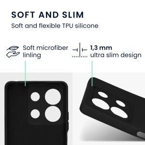 Husa Kwmobile pentru Xiaomi Redmi Note 13, Negru, Silicon, KWM000020OB001C - Img 5