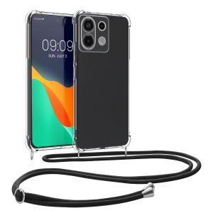 Husa Kwmobile pentru Xiaomi Redmi Note 13 Pro 5G/Poco X6, Transparent/Negru, Silicon, KWM000020MS001C - Img 1