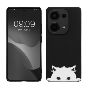 Husa Kwmobile pentru Xiaomi Redmi Note 13 Pro, Negru/Alb, Silicon, KWM000020NT002C - Img 1