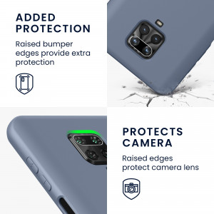 Husa Kwmobile pentru Xiaomi Redmi Note 9S/Redmi Note 9 Pro/Redmi Note 9 Pro Max, Silicon, Albastru, 56562.12 - Img 4