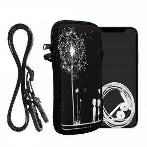 Husa Kwmobile Universala XXL - 7", Neopren, Negru/Alb, 58701.5.03 - Img 1