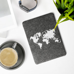 Husa pentru Amazon Kindle Paperwhite 11, Kwmobile, Gri/Alb, Textil, 56260.08 - Img 3