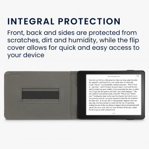 Husa pentru Amazon Kindle Paperwhite 11, Kwmobile, Gri, Piele ecologica, 56264.17 - Img 5