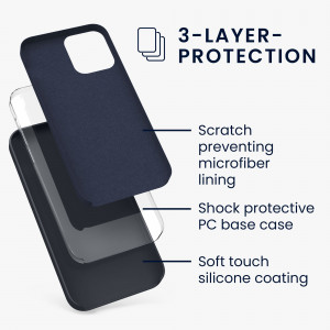 Husa pentru Apple iPhone 12 / iPhone 12 Pro, Silicon, Albastru, 52641.186 - Img 3