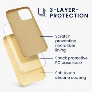 Husa pentru Apple iPhone 12 Pro Max, Silicon, Galben, 52644.158 - Img 3