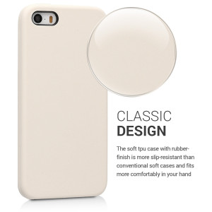Husa pentru Apple iPhone 5 / iPhone 5s / iPhone SE, Silicon, Crem, 42766.16 - Img 4