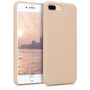 Husa pentru Apple iPhone 8 Plus / iPhone 7 Plus, Silicon, Bej, 40842.154 - Img 1