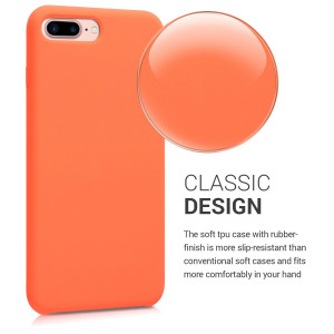 Husa pentru Apple iPhone 8 Plus / iPhone 7 Plus, Silicon, Portocaliu, 40842.29 - Img 4