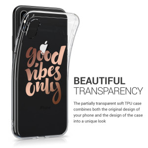 Husa pentru Apple iPhone X / iPhone XS, Silicon, Rose Gold, 42505.18 - Img 3