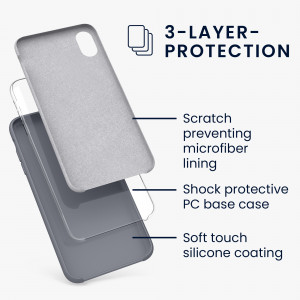 Husa pentru Apple iPhone XR, Silicon, Gri, 45910.155 - Img 3