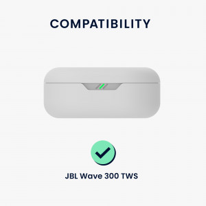 Husa pentru casti JBL Wave 300 TWS, Kwmobile, Alb, Silicon, 59287.02 - Img 6