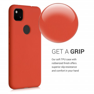 Husa pentru Google Pixel 4a, Silicon, Portocaliu, 52622.218, kwmobile - Img 5