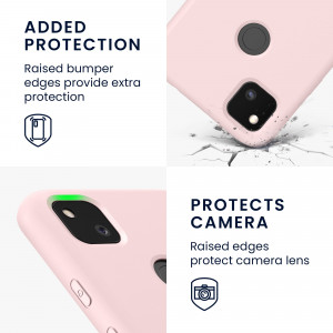 Husa pentru Google Pixel 4a, Silicon, Roz, 52622.225, kwmobile - Img 4