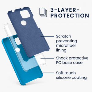 Husa pentru Google Pixel 5a, Silicon, Albastru, 55207.224, kwmobile - Img 3