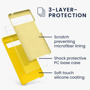 Husa pentru Google Pixel 6 Pro, Silicon, Galben, 55863.165, kwmobile - Img 3