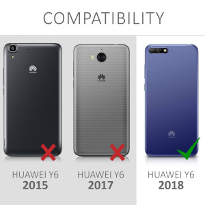 Husa pentru Huawei Y6 (2018), Silicon, Albastru, 44878.53 - Img 6