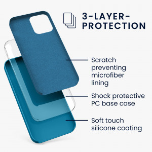 Husa pentru iPhone 12 / iPhone 12 Pro, Silicon, Albastru, 52641.224 - Img 3