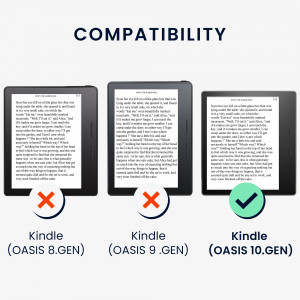 Husa pentru Kindle Kindle Oasis 10, Piele ecologica, Gri, kwmobile, 56972.01 - Img 6