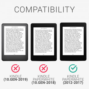 Husa pentru Kindle Paperwhite 7, Textil, Negru, kwmobile, 49487.01 - Img 6